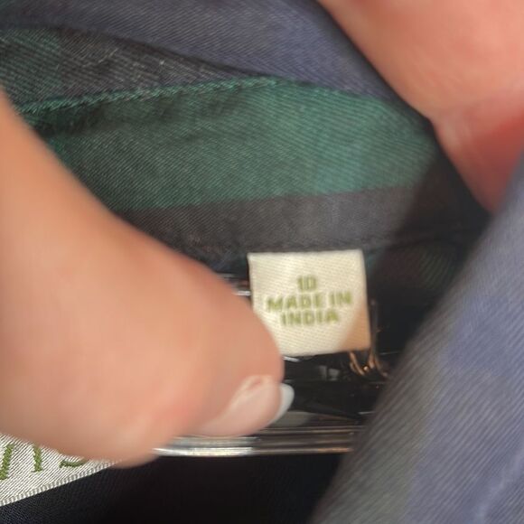 Orvis Button Down Green/Navy Plaid Shirt. Size 10. - Picture 10 of 10